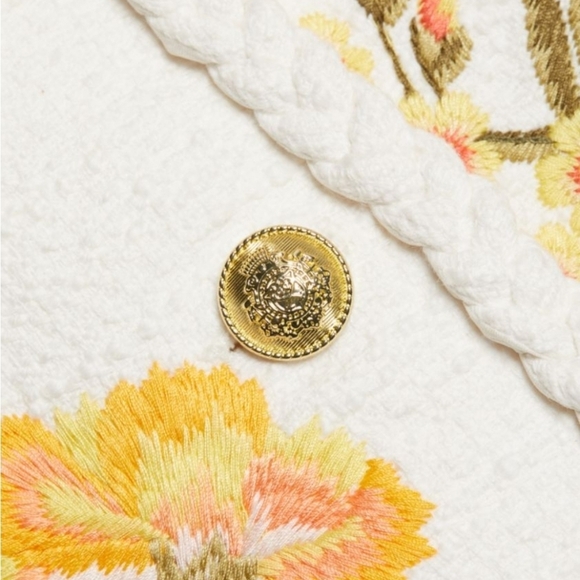 🔹️DEREK LAM 10 CROSBY 🔹️Penelope Floral Embroidered Crew Neck Jacket Size 0 - Picture 5 of 9